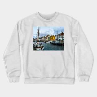 Nhhavn waterfront on a rainy day Crewneck Sweatshirt